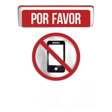 Imagem de Kit 3 Placa Por Favor Não Mexer No Celular Horário 36X46
