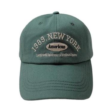 Imagem de Boné De Beisebol Unissex Retrô Com Letra Bordada E Aba Curva, Chapéu D