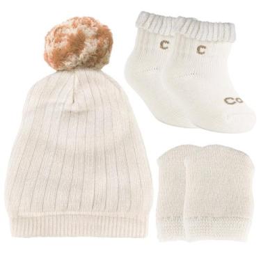 Imagem de Kit Saída Maternidade Canelado Para Bebês Cor Bege Conjunto Roupinha I