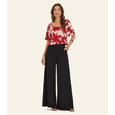 Imagem de Blusa Cropped Feminina Visco Maquinetada Rovitex Preto, G, Preto