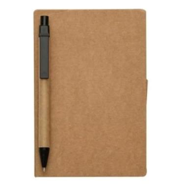 Imagem de Caderneta Ecológica Tipo Caderno A5 com Caneta, Bloco de Anotações Pautado, Caderno Sem Pauta Opcional, Caderno de Anotações 96 Folhas para Escritório e Uso Diário (CANETA PRETA,5 Blocos)