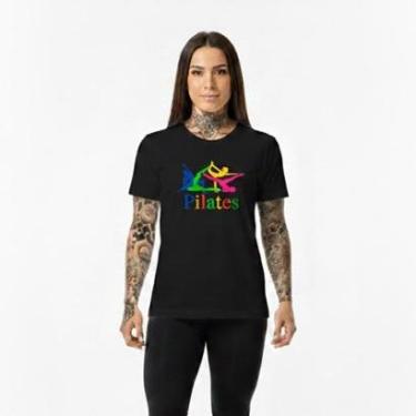 Imagem de Camiseta Feminina Algodão Premium PILATES Treino-Feminino