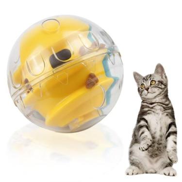 Imagem de Bola De Petiscos Brinquedo Cachorro Gato Caes Pet Racao Anti Estresse 