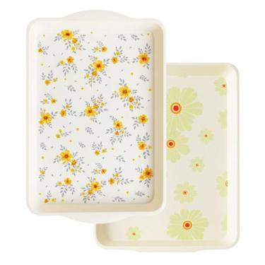 Imagem de Bandeja Retangular Decorada Multiuso Mesa e Decoração 33cm - Equipe Y