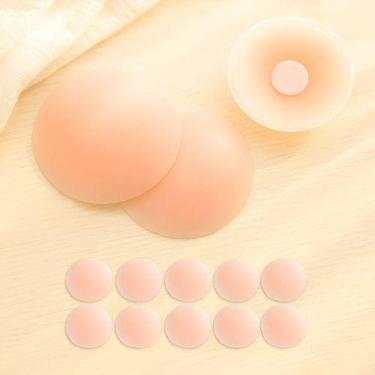 Imagem de Kit 10 Pares Adesivo Seios Invisível Tapa Peito Silicone - Mirai Famil