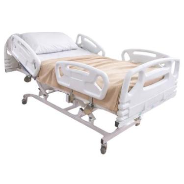 Imagem de Cama Hospitalar Motorizada 6 Movimentos com Colchão Regulagem de Altur