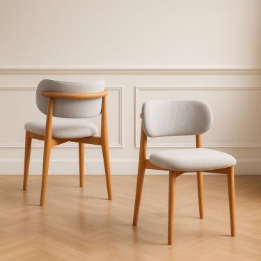 Imagem de Cadeiras Elegantes Em Madeira Maciça éclat Solare