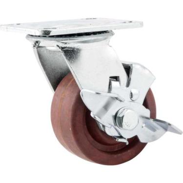 Imagem de Rodízio Giratório Industrial 4", de Celeron, com Freio, Vonder OstenVo