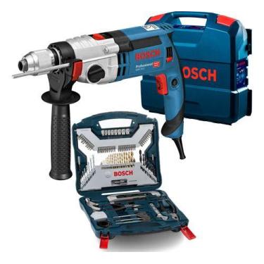 Imagem de Furadeira Impacto 13mm Bosch Gsb 24-2 Com Kit 103 Peças 220v, 220V