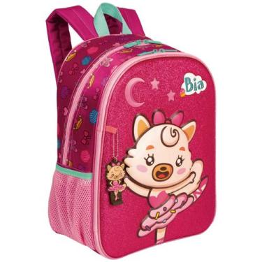 Imagem de Mochila Meninas Infantil Escolar Grande Tini Bia Gatinha Rosa - Sestin