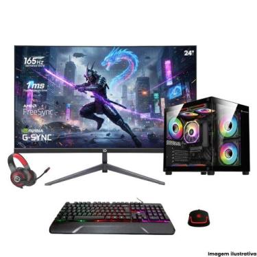 Imagem de Pc Gamer i9 11ª RTX 3060 32gb DDR4 1TB SSD Monitor 24 Curvo 165hz com 