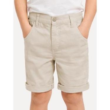 Imagem de Bermuda Calvin Klein Jeans Infantil Color Chino Barra Virada Caqui Claro-Masculino