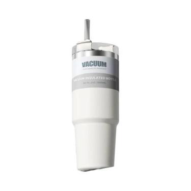 Imagem de Garrafa Térmica Grande De Aço Inoxidável 600ML Com Canudo Para Bebidas