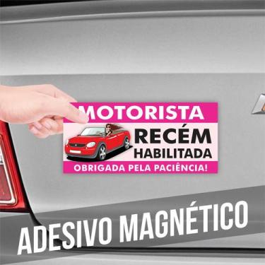 Imagem de Adesivo Cuidado Motorista Novata Recente Carta Nova Tamanho Ideal - se