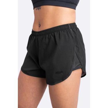 Imagem de Shorts Hupi Donna Preto Feminino Corrida Beach Tennis, GG
