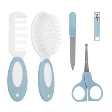 Imagem de Kit Cuidados Higiene Bebe Pente e Escova e Kit Manicure Bebê - Buba