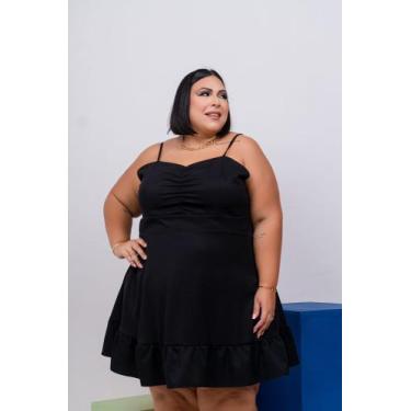 Imagem de Vestido boneca  - Lakasi plus size , Preto, tamanho único 48 ao 54 