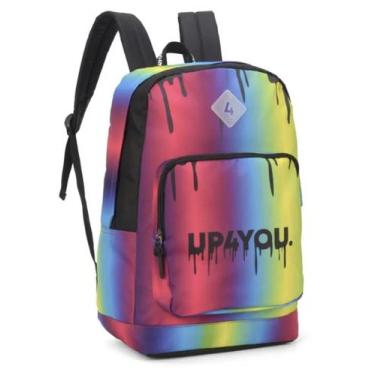 Imagem de Mochila Juvenil UP4YOU Rosa Color Grande Luxcel, Rosa