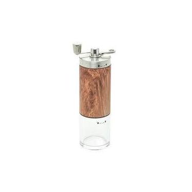 Imagem de Moedor de Café de Aço Inox Manual com Estampa de Madeira 5x5x17cm Wolf