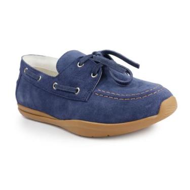 Imagem de Mocassim Lia Line Camurça Azul Marinho, Azul, 38