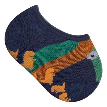 Imagem de Meia Sapatilha Bebê Antiderrapante Duck, Azul