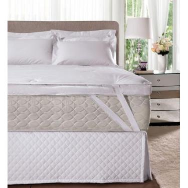 Imagem de Protetor Capa De Colchão Pillow Top King Lit Blanc 100% Algodão 180 Fi