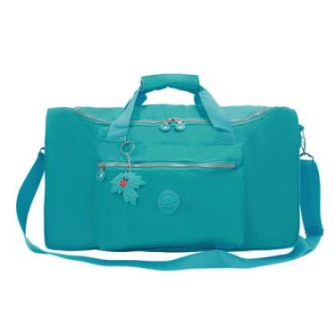 Imagem de Sacola Viagem Bolsa Academia Fitness Feminina Média Mala de Mão em Cri
