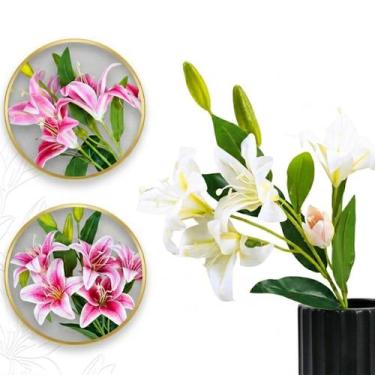 Imagem de Lírio Artificial Decorativo Realista para Vaso e Arranjos - CASTELA BR