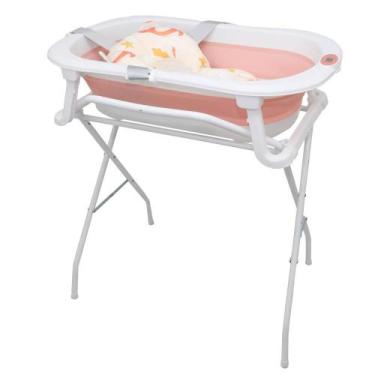 Imagem de Banheira Bubbly Dobrável Com Suporte Premium Baby - Premuim Baby, Pink