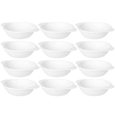 Imagem de 12 Cumbucas Brancas Coza Uno 100ml Plástica Bowl Tigela 11,5x9x2,5cm C