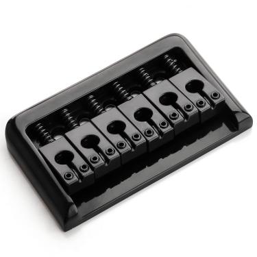 Imagem de Ponte para Guitarra Fixa JSB-BK Through-Body Saddles de Zinco Fundido Preta Spirit