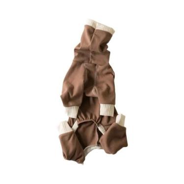 Imagem de Moletom Quente De Pelúcia Para Pets, Gola Alta, Roupa Para Cães De Qua