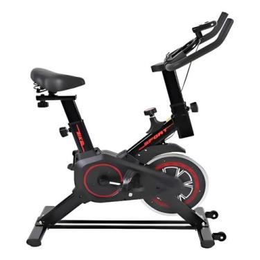 Imagem de Bicicleta Ergométrica Bike Academia Spinning Preto Vermelho - Meta Par