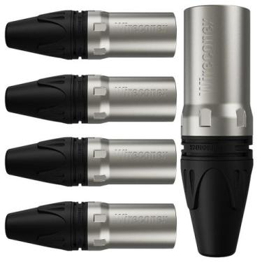 Imagem de Conector Xlr Macho Wc 1013 Ml Bk Ni 3p Cabo Wireconex 05 Unidades
