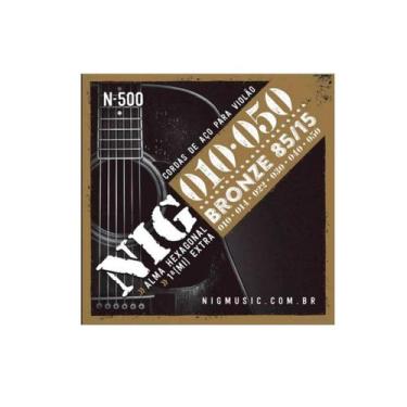 Imagem de Encordoamento Violão Aço-bronze 85/15 Nig 010"- 050" - 1ª Corda (mí) E