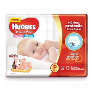 Imagem de Fralda Descartável Huggies Supreme Care Jumbo P 28 Unidades Huggies