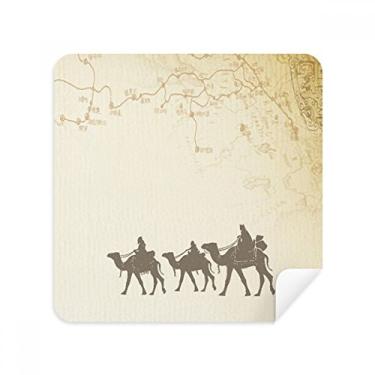 Imagem de Camel Pintura chinesa Seda Mapa de estrada Pano Limpador de tela Tecido Camurça Pacote com 2