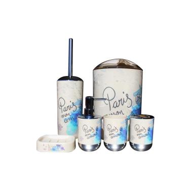 Imagem de Kit 6 Peças Banheiro Torre Eiffel Bathlux