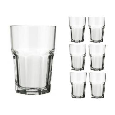 Imagem de Jogo 6 Copo 200ml Vidro Bristol Suco Drinks Transparente