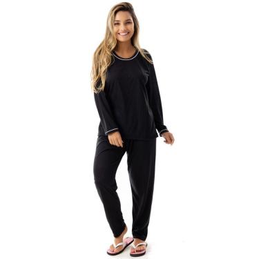 Imagem de Pijama Confort Longo em Malha Suave Lisa | 177