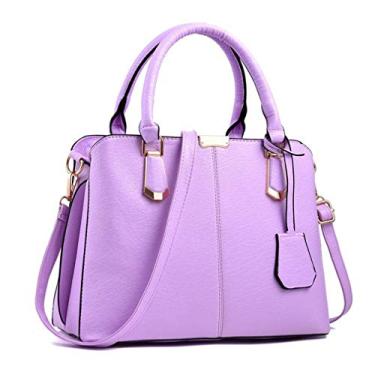 Imagem de Pahajim Bolsa Senhorita Moda carteira Carregar um ombro (Roxa)