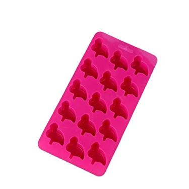 Imagem de Bandeja de cubo de gelo caixa de gelo de silicone com tampa bandeja de molde de cubo de gelo de verão faça você mesmo cubo de gelo caseiro molde flexível de sorvete ferramenta de cozinha molde de cubo de gelo (cor: uma rosa vermelha)