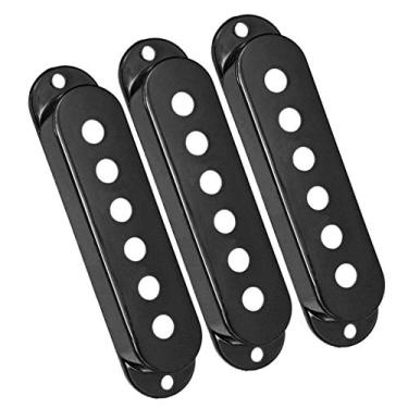 Imagem de Flameer 3 peças/pacote de captador de bobina única de plástico para peças de guitarra Stratocaster Squier, preto