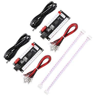 Imagem de Easyget Controlador de jogo genérico zero atraso para 2 jogadores, USB para joystick para MAME e Raspberry Pi 1/2/3 RetroPie DIY Projetos Suporte para peças SANWA