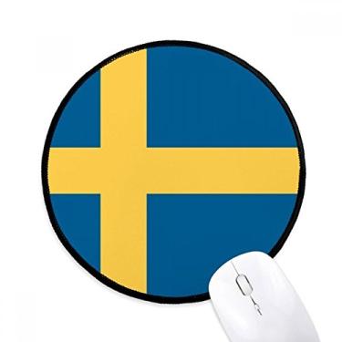 Imagem de DIYthinker Tapete de mouse com bandeira nacional da Suécia para área de trabalho e escritório para computador