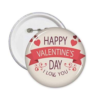 Imagem de Broche Love You Happy Dia dos Namorados Broche Emblema Botão Decoração 5 peças