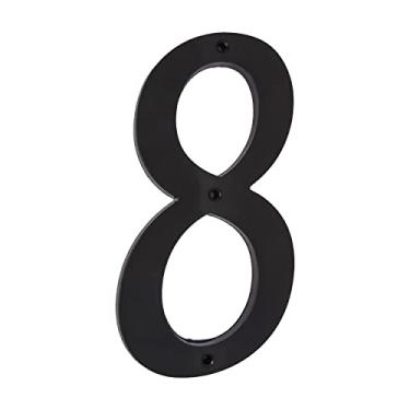 Imagem de Números de casa de 15,24 cm - número de endereço residencial - números de rua para exterior/exterior/prédio/apartamento/quintal/casa de fazenda-preto, número 8