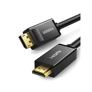 Imagem de UGREEN Cabo displayport 4k para hdmi, cabo unidirecional uhd dp para hdmi, cabo de exibição de vídeo para monitor hdtv, projetor, computador, 6 pés