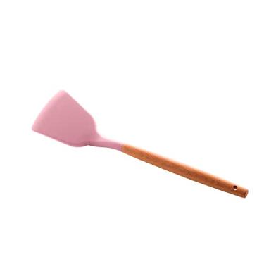 Imagem de ESPÁTULA DE SILICONE C/CABO DE BAMBU CHARMY ROSA 32cm