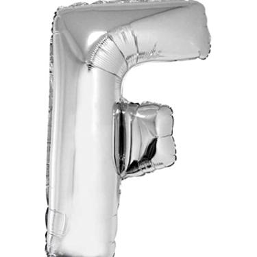 Imagem de Balão Letra Gigante Metalizada Prata - 75cm (F)